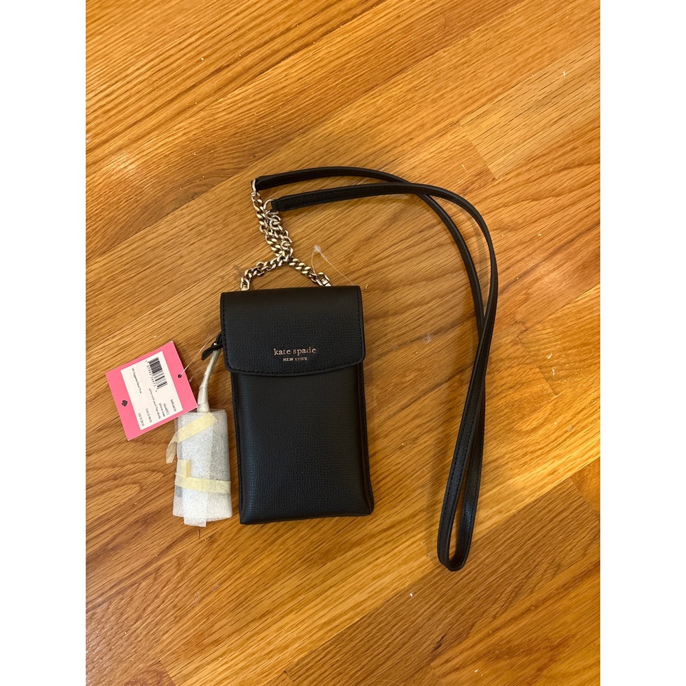 NWT‎ Kate Spade Silvia North South Flip Crossbody Black - Picture 2 of 6